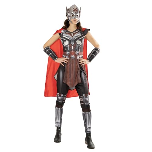 Rubies Offizielles Marvel Thor Love & Thunder Film, Mighty Thor Damen Deluxe-Kostüm, Erwachsenenkostüm – Größe S von Rubie's