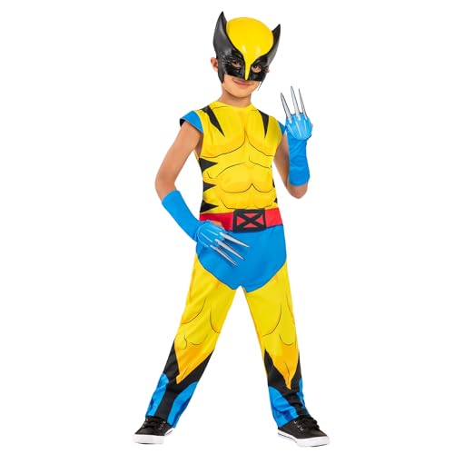 Rubies Offizielles Marvel Wolverine Kinderkostüm, Kinderkostüm, Größe 7–8 Rubies Offizielles Marvel Wolverine Kinderkostüm, Kinderkostüm, Größe 7–8 von Rubies