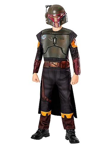 Rubies Offizielles Star Wars Book of Boba Fett – Boba Fett Deluxe-Kinderkostüm, Kinder-Kostüm, Alter 5–6 Jahre, Halloween, Halloween von Rubie's