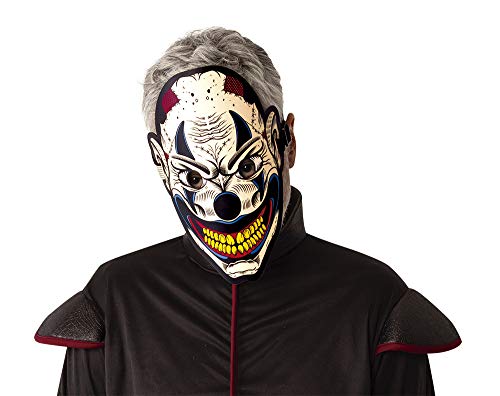 Rubies S5162 Payaso Leuchtende Clownmaske zum Klang, Herren, weiß, rot und schwarz, Talla única von Rubie's