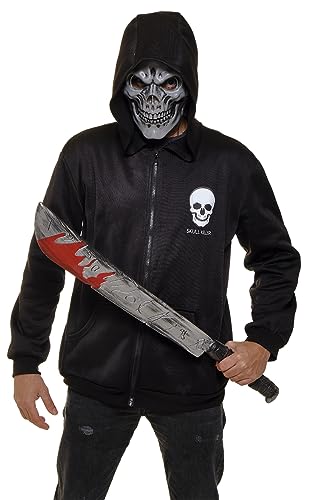 Rubies Skull Killer Kostüm für Erwachsene, Set mit Sweatshirt und Maske, offizielle Halloween, Karneval, Party von Rubies