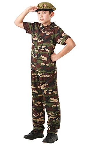 Fancy Me Jungen Tarnfarbe Soldaten Streitkräfte Militär Armee Junge Kostüm Kleid Outfit 3-8 Jahre - 122-128 von Fancy Me