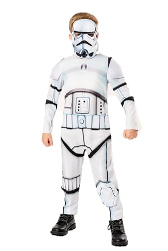 Rubies Strom Trooper Kostüm für Kinder, Jumpsuit bedruckt und Maske, offizielle Star Wars, Nachhaltiges Kostüm Green Kollektion für Karneval, Weihnachten, Geburtstag, 3-4 years, (98-104cm) von Rubies