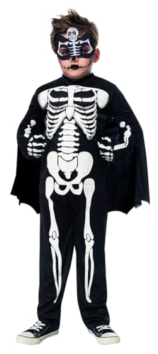 Rubies Super-Skelett-Kostüm für Jungen und Mädchen, Overall mit Muskeln, Umhang, Handschuhe und Maske, offizielles Lizenzprodukt, Skeletons für Halloween, Karneval, Cosplay und Partys Rubies Super-Skelett-Kostüm für Jungen und Mädchen, Overall mit Muskeln, Umhang, Handschuhe und Maske, offizielles Lizenzprodukt, Skeletons für Halloween, Karneval, Cosplay und Partys von Rubie's