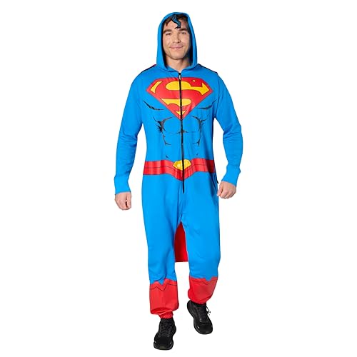 Rubies Superman Herren Comfywear für Erwachsene, Blau/Rot, XL von Rubie's
