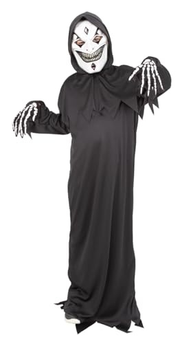 Rubies Tödliches Clown-Kostüm für Jungen und Mädchen, Tunika mit Kapuze, Handschuhen und Maske, offizielles Lizenzprodukt, für Halloween, Halloween-Kostüm, Kinder, Halloween-Kostüm für Mädchen Rubies Tödliches Clown-Kostüm für Jungen und Mädchen, Tunika mit Kapuze, Handschuhen und Maske, offizielles Lizenzprodukt, für Halloween, Halloween-Kostüm, Kinder, Halloween-Kostüm für Mädchen von Rubie's