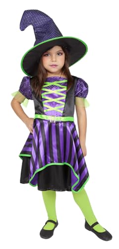 Rubies Zauberhexenkostüm für Mädchen, Kleid und Hut, offizielles Lizenzprodukt, Stregas, Witches für Halloween, Cosplay und Karneval Rubies Zauberhexenkostüm für Mädchen, Kleid und Hut, offizielles Lizenzprodukt, Stregas, Witches für Halloween, Cosplay und Karneval von Rubie's