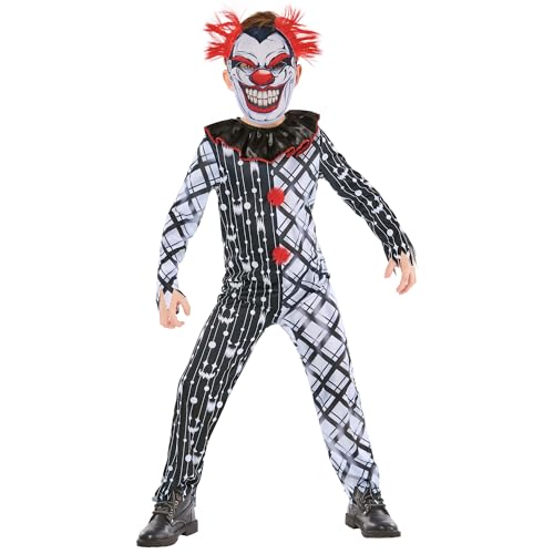 Rubies offizieller monochromer Sinister-Clown-Anzug, Kostüm für Kinder, Größe Alter 5–6 Jahre Rubies offizieller monochromer Sinister-Clown-Anzug, Kostüm für Kinder, Größe Alter 5–6 Jahre von Rubies