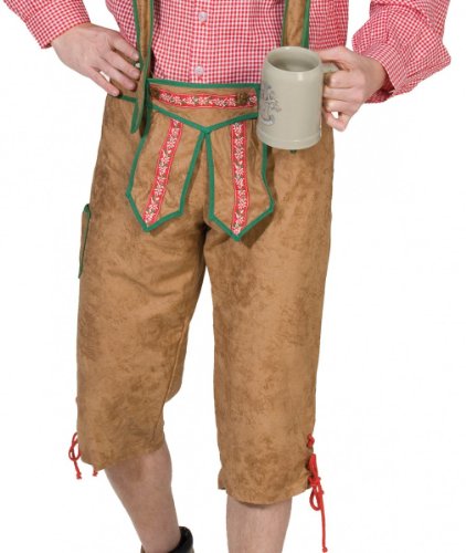 Seppelhose Seppl Hose Seppel Kostüm Oktoberfest Fest Oktober braunes Damenkostüm braun mit Blumen Tracht für Damen Fasching Karneval Gr. L, M, S, XL, XXL, Größe:L von Rubie's