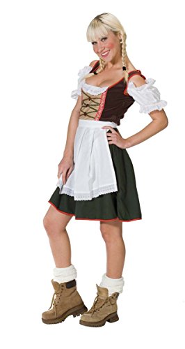 Sexy Tirolerinkostüm Tirolerin Kostüm Kleid Gr. 36, 38, 40, 42, 44, 46, Größe:44 von Rubie's