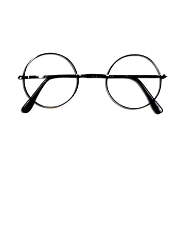 Vegaoo Harry Potter-Brille Kostüm-Accessoire für Zauberer schwarz - Schwarz von Vegaoo