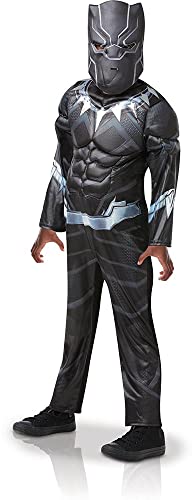 Rubies – Offizielles Avengers – Deluxe Black Panther Kostüm (Kinder) – Größe 7–8 Jahre von Rubies Costume Co
