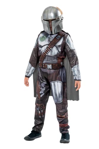 Rubies – Offizielles Star Wars – Deluxe-Kostüm The Mandalorian (Kinder) – Größe 9 – 10 Jahre von Rubies Costume Co