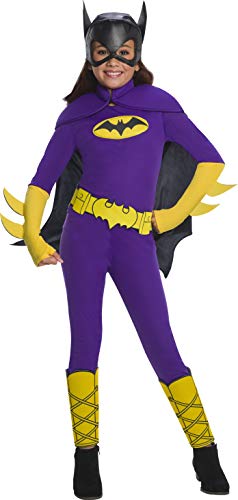 DC Super Hero Mädchen Deluxe Batgirl Kostüm Jumpsuit, Medium von Rubie's