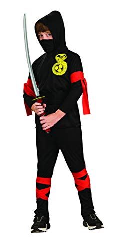 Rubies 12109 Ninja Kostüme, Schwarz, L (8-10 años) von Rubie's