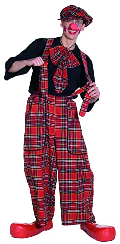 PartyXPeople Clochard Latzhose Kostüm Erwachsene Unisex rot-kariert 14231-XL von PartyXPeople