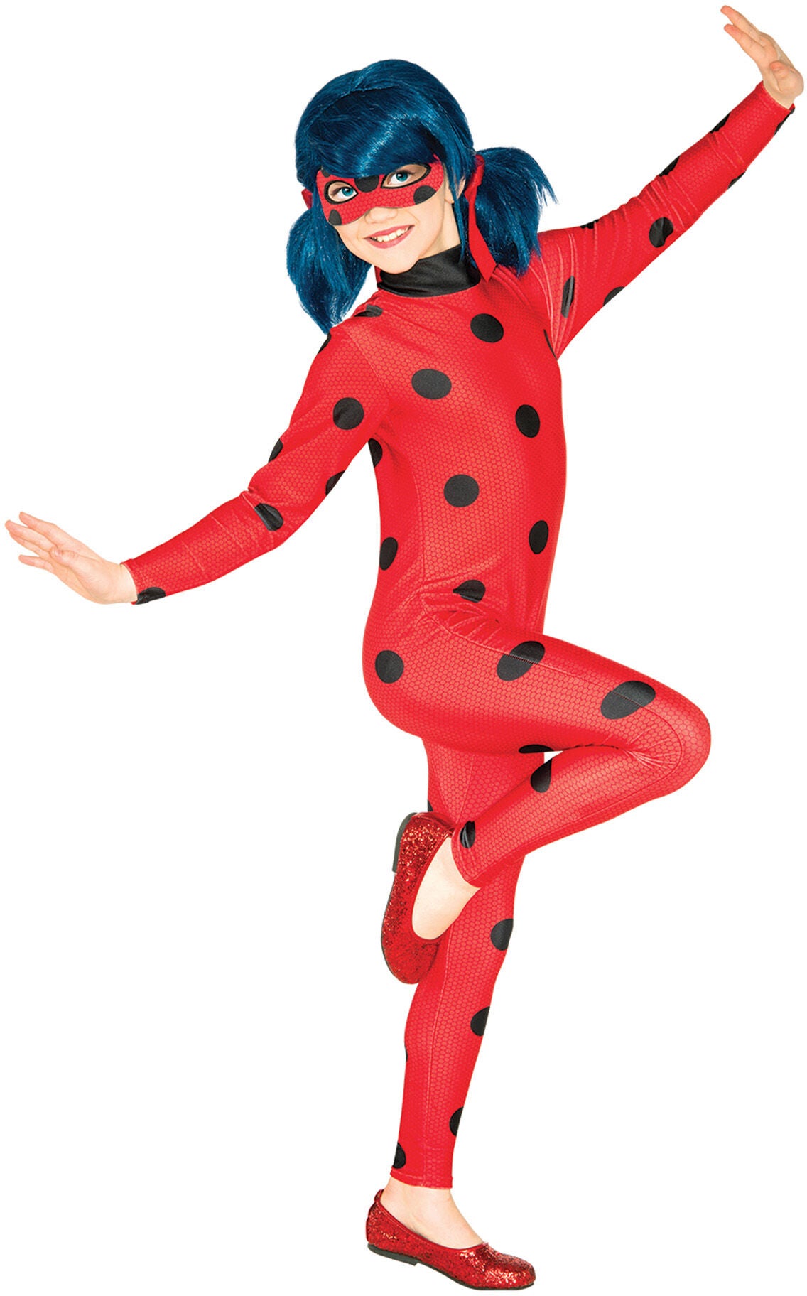 Miraculous Ladybug Kostüm mit Maske, 3-4 Jahre von Rubies