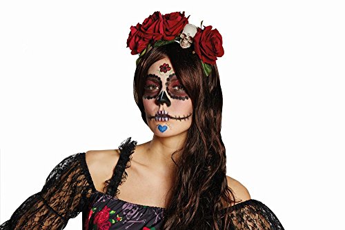 Kostüm Zubehör Haarreif La Catrina Skelett Zombiebraut Halloween von Rubies