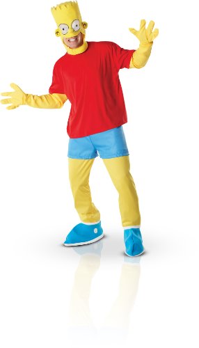 Rubie's 3 880655 XL - Bart Simpson Erwachsene Deluxe Kostüm, Größe XL, rot/gelb von Rubies