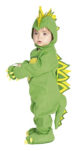 Rubie's Dragon Draki Kostüm für Babys von 1 bis 2 Jahren, Jumpsuit mit Mütze, Mütze und Hose. Offizielles Karneval, Weihnachten, Geburtstag, Party, Halloween. von Rubies