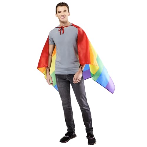 Rubies 203039NS000 Pride Rainbow Cape Erwachsenenkostüm, Herren, Damen, mehrfarbig, Einheitsgröße von Rubies