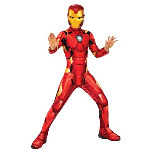 Rubies 301732S Iron ManChild Kostüm Mann Kinder Verkleidung Jungen Multi, 7-8 Jahre Halloween Halloween von Rubies