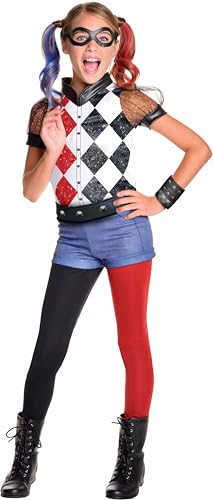 Rubie's offizielles DC Super Hero Girl's Deluxe Harley Quinn Kostüm - Groß, Welttag des Buches von Rubie's