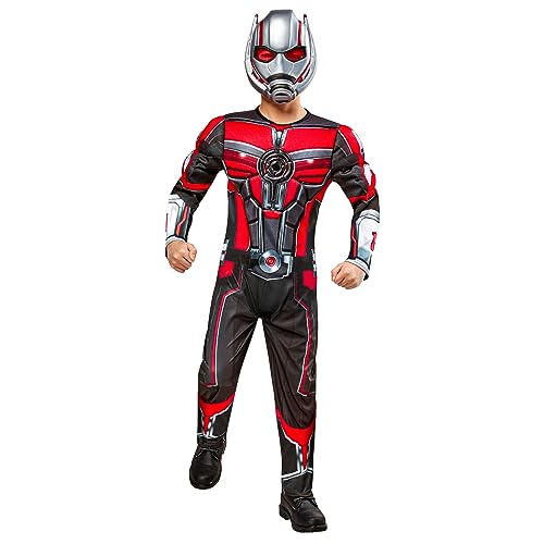 Rubies Antman Am3 Deluxe Kostüm für Kinder, Jumpsuit und Maske, offizielles Marvel-Kostüm für Karneval, Weihnachten, Geburtstag, Party und Halloween., 9-10 Jahre, Bunt von Rubies