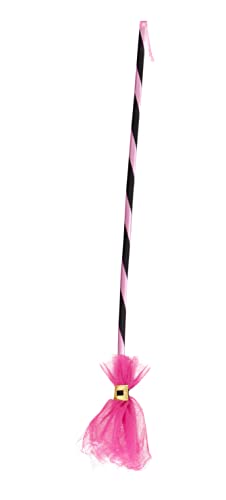 Rubies Besen Hexe Kuki Rose für Mädchen, Rosa und Schwarz mit rosa Tüll-Finish, Hexenkostüm, Original, ideal für Halloween, Karneval und Geburtstag, S4396 von Rubies