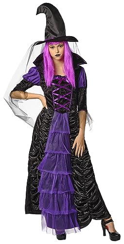 Rubies Böse Hexe Kostüm für Damen, offizielles Kleid und Hut, Halloween, Karneval, Party und Cospplay von Rubies