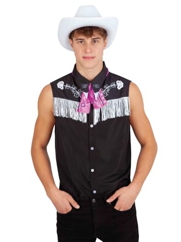 Rubies Cowboy-Set für Erwachsene, Weste mit Schal und Hut, offizielles Lizenzprodukt, Ergänzung für Kostüm, Cosplay, Junggesellenabschiede, Partys von Rubies