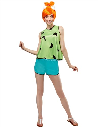 Rubies Damen-Kostüm "The Flintstone", Pebbles Kostüm, Oberteil, Shorts und Perücke, wie abgebildet, Small Rubies Damen-Kostüm "The Flintstone", Pebbles Kostüm, Oberteil, Shorts und Perücke, wie abgebildet, Small von Rubies