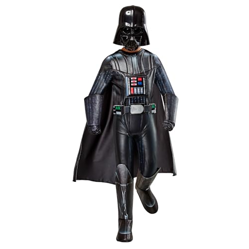 Rubies Darth Vader Premium Kostüm für Jungen und Mädchen, Jumpsuit mit gepolsterter Rüstung, Gürtel, Handschuhe und Maske, offizieller Karneval, Halloween, Geburtstag, Weihnachten von Rubies