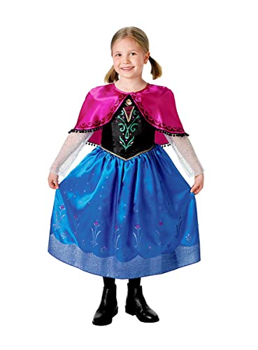 Rubies Die Eiskönigin Anna Kinderkostüm - Größe: 110-116 - Hochwertige Frozen Verkleidung Karneval, Halloween von Rubies