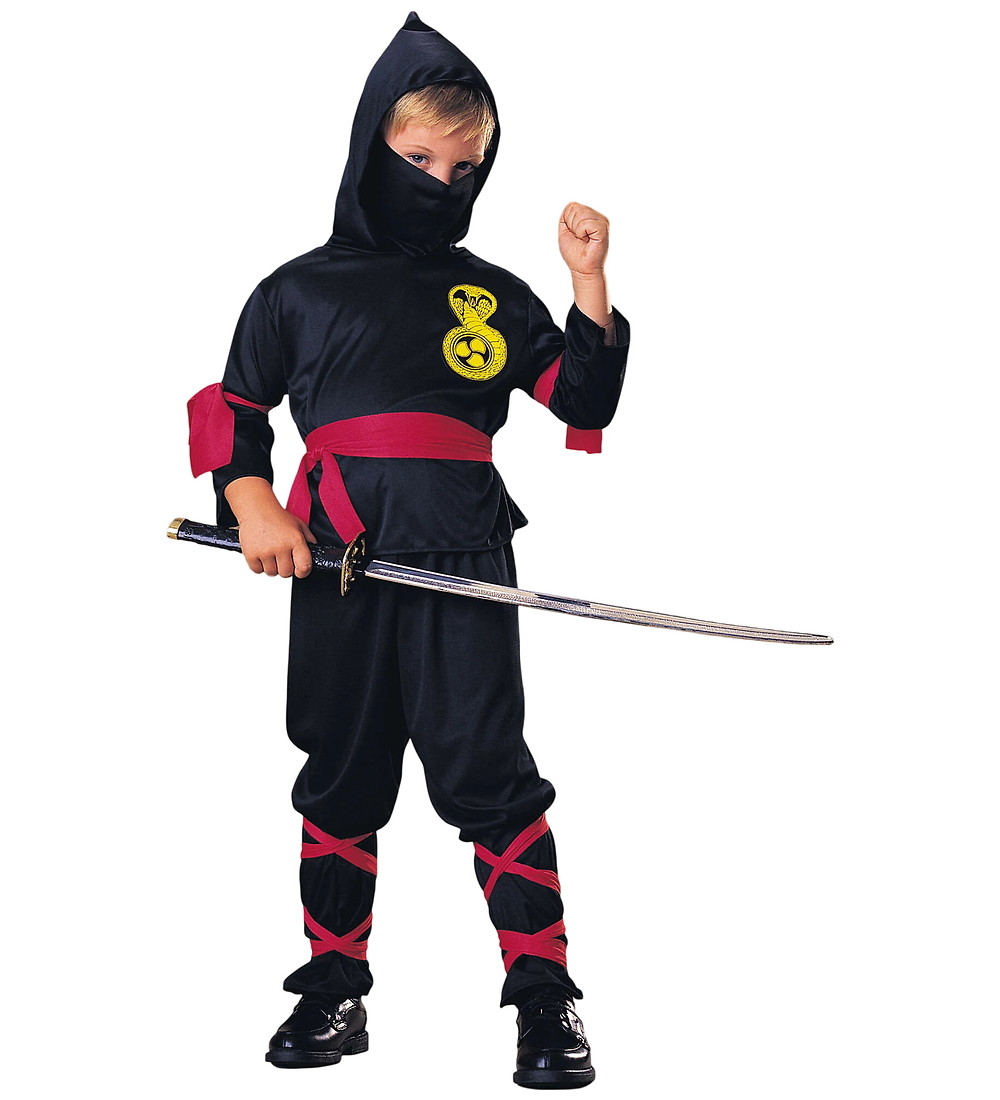 Rubies Kostüm - Black Ninja - Rubies - 8-10 Jahre (128-140) - Kostüme von Rubies