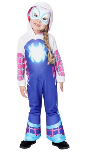 Rubies Ghost Spider Glow in Dark Preschool Kostüm für Mädchen, Jumpsuit, Stiefelüberzug und Maske, offizielles Marvel-Kostüm für Karneval, Weihnachten, Geburtstag, Party und Halloween. Rubies Ghost Spider Glow in Dark Preschool Kostüm für Mädchen, Jumpsuit, Stiefelüberzug und Maske, offizielles Marvel-Kostüm für Karneval, Weihnachten, Geburtstag, Party und Halloween. von Rubie's