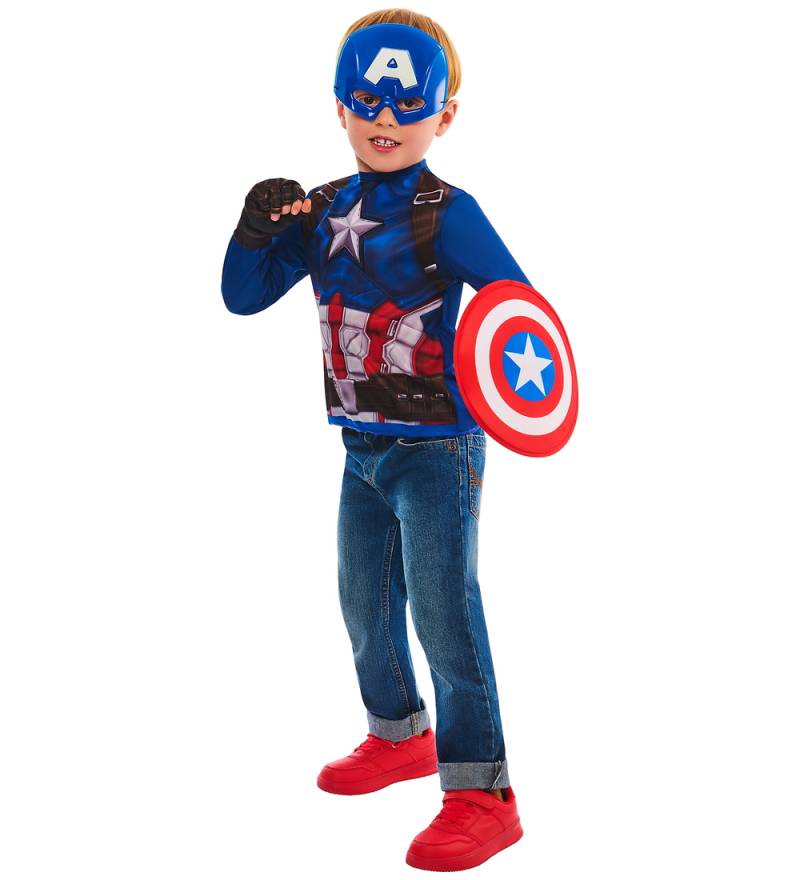 Rubies Kostüm - Marvel Captain America - Rubies - 4-6 Jahre (104-116) - Kostüme von Rubies