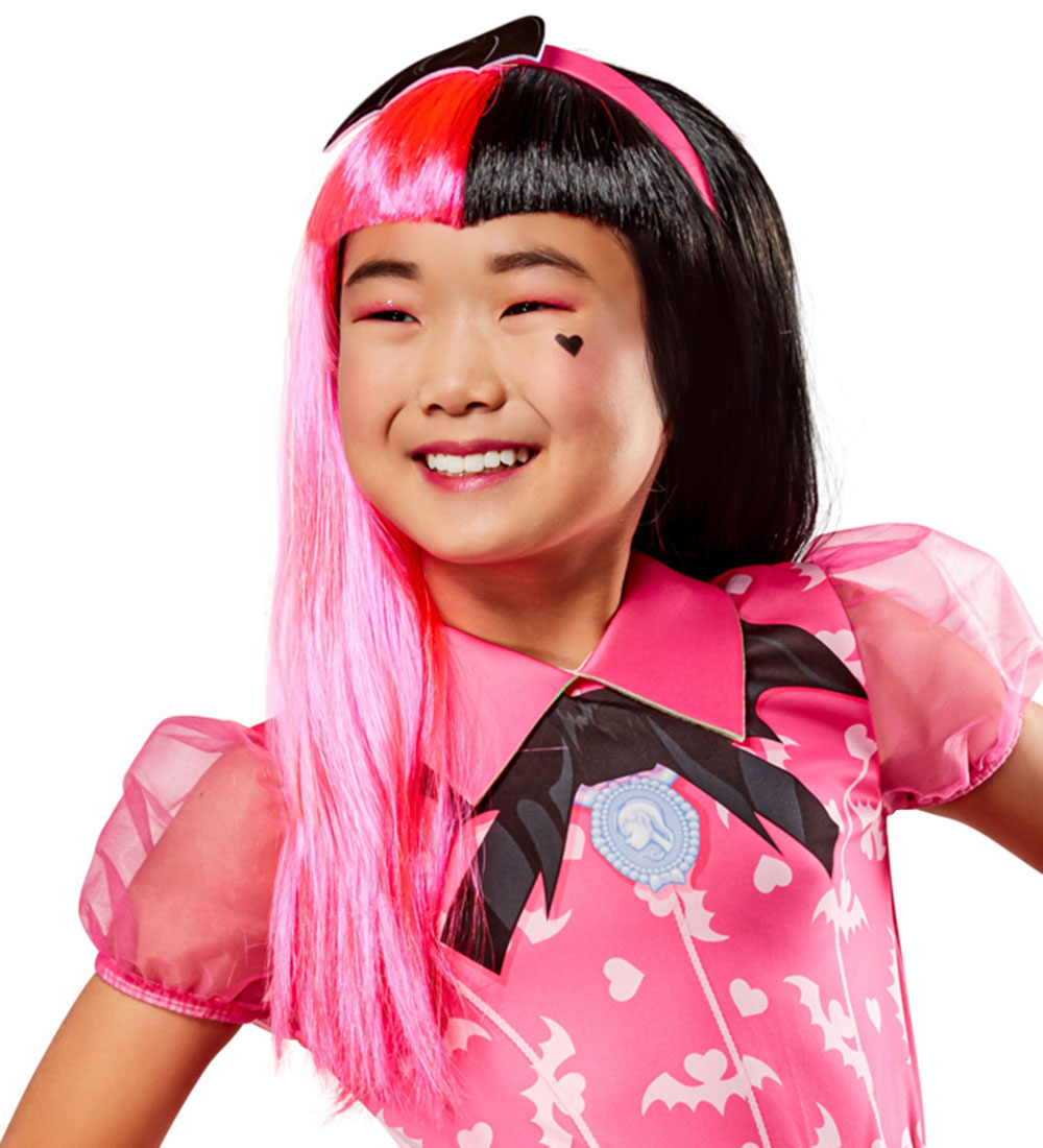 Rubies Kostüm - Monster High - Draculaura Perücke - Schwarz/Pink - Rubies - One Size - Kostüme von Rubies
