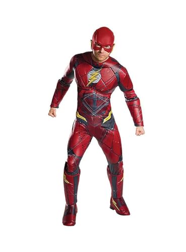 Rubies Offizielles Flash-Kostüm für Erwachsene von Rubie‘s, DC Warner Bros Justice League Kostüm, Standard, Einheitsgröße von Rubies