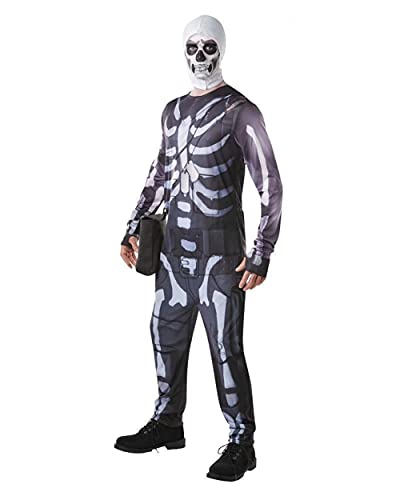 Rubies Offizielles Fortnite Skull Trooper-Kostüm, Größe S, Taille 70 cm, Höhe 1,8 m, Gaming-Skin Rubies Offizielles Fortnite Skull Trooper-Kostüm, Größe S, Taille 70 cm, Höhe 1,8 m, Gaming-Skin von Rubies