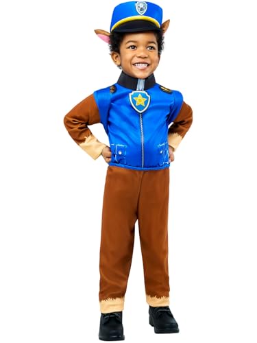 Rubies - Offizielles Nickelodeon Paw Patrol Kostüm – Deluxe-Kostüm Chase Paw Patrol – Größe 3-4 Jahre Rubies - Offizielles Nickelodeon Paw Patrol Kostüm – Deluxe-Kostüm Chase Paw Patrol – Größe 3-4 Jahre von Rubies