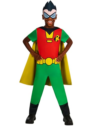 Rubies Offizielles WB DC Teen Titans Go Robin Kinderkostüm, Superhelden-Kostüm, Größe Alter 7–8 Jahre Rubies Offizielles WB DC Teen Titans Go Robin Kinderkostüm, Superhelden-Kostüm, Größe Alter 7–8 Jahre von Rubies