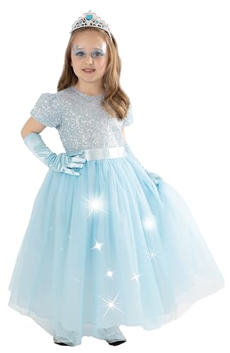 Rubies Prinzessinnen-Kostüm mit leuchtenden Pailletten + blauer Zugang, 3-4 Jahre Rubies Prinzessinnen-Kostüm mit leuchtenden Pailletten + blauer Zugang, 3-4 Jahre von Rubies