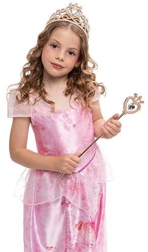 Rubies Prinzessinnen-Zubehör-Set für Mädchen und Jungen, Tiara und Zauberstab in Roségold, Deluxe-Zubehör, Zubehör für Karneval, Party und Geburtstag Rubies Prinzessinnen-Zubehör-Set für Mädchen und Jungen, Tiara und Zauberstab in Roségold, Deluxe-Zubehör, Zubehör für Karneval, Party und Geburtstag von Rubie's