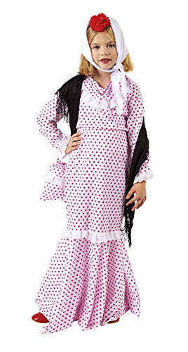 Rubies Luxuriöses Chulapa-Kostüm für Mädchen, Chulapa-Kleid für Kinder, mit Schal, Halstuch, Nelke und Tasche für San Isidro, Chulapos, Madriller Rubies Luxuriöses Chulapa-Kostüm für Mädchen, Chulapa-Kleid für Kinder, mit Schal, Halstuch, Nelke und Tasche für San Isidro, Chulapos, Madriller von Rubies