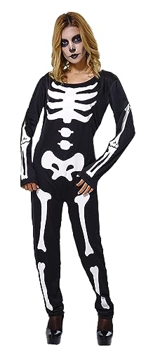 Rubies Skelita Glow In Dark Jumpsuit für Damen, offizielles Halloween-Kostüm, Karneval, Party und Cosplay von Rubies