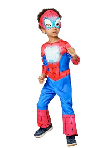 Rubies Spidey Glow in Dark Preschool Kostüm für Jungen und Mädchen, Jumpsuit, Stiefelüberzug und Halbmaske, offizielle Marvel, Spidey & Friends für Karneval, Weihnachten, Geburtstag, Party und Rubies Spidey Glow in Dark Preschool Kostüm für Jungen und Mädchen, Jumpsuit, Stiefelüberzug und Halbmaske, offizielle Marvel, Spidey & Friends für Karneval, Weihnachten, Geburtstag, Party und von Rubies