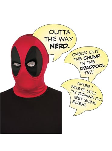 Rubie's offizielles Disney Marvel Deadpool Maske & Sprechblasen Set, Deluxe Kostüm-Zubehör für Karneval & Superhelden-Party Rubie's offizielles Disney Marvel Deadpool Maske & Sprechblasen Set, Deluxe Kostüm-Zubehör für Karneval & Superhelden-Party von Rubie's
