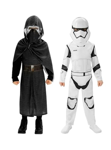 Star Wars Kylo Ren & Stormtrooper Doppelpack Kostüm für Kinder - Kindergröße: 122-128 (Large) von Rubies