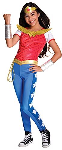 DC Comics 620716_L Super Rubie's Hero Girls Wonder Woman Deluxe Kinderkostüm, Mehrfarbig, Large von Rubie's